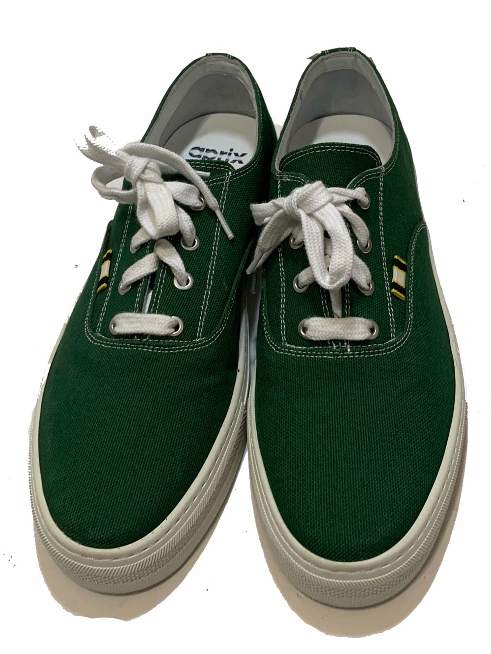 9 / aprix Men's green Canvas Low-Top Sneakers
